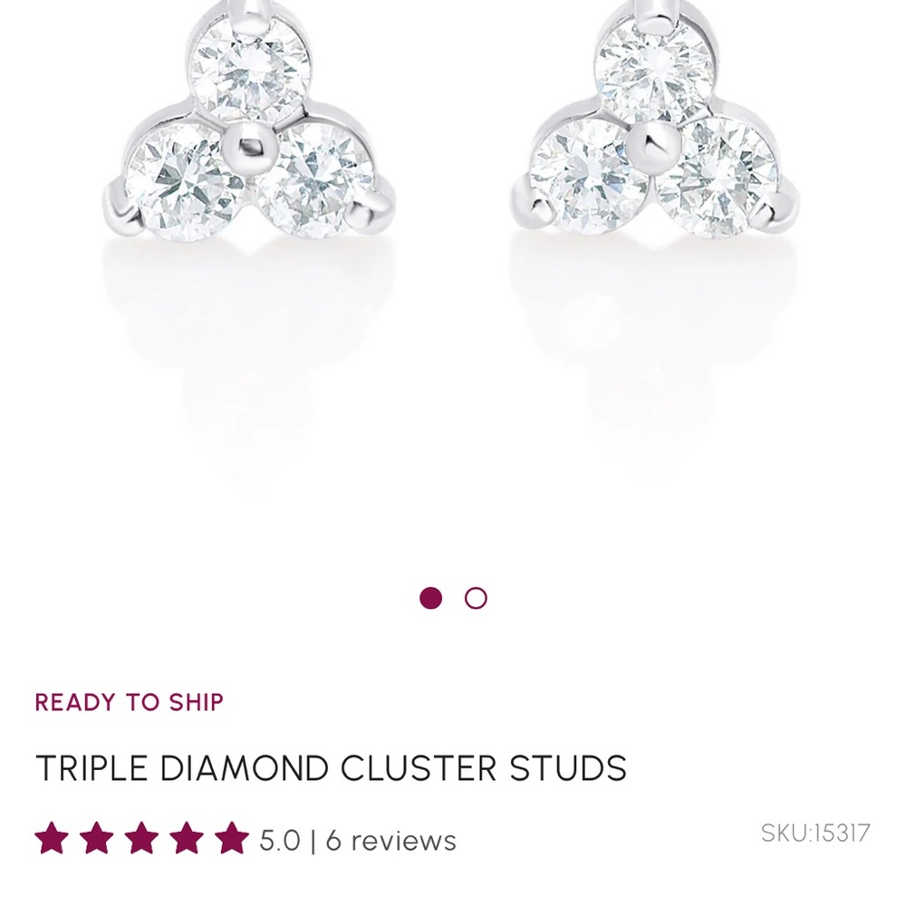 Nicole Rose Silver Crystal Earrings - Picture 3 of 4